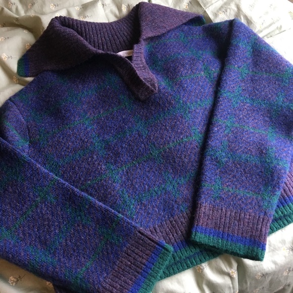 Zara Sweaters - Retro checkered polo sweater NEW